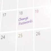 Calendar with date to change passwords
